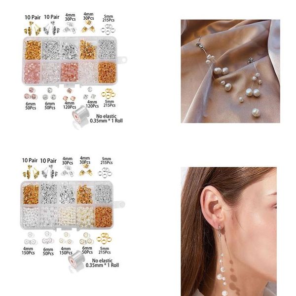 

850-930pcs pearl crystal beads jewelry making supplies set for diy necklace stud earring jewelry making kit acc bbylwm