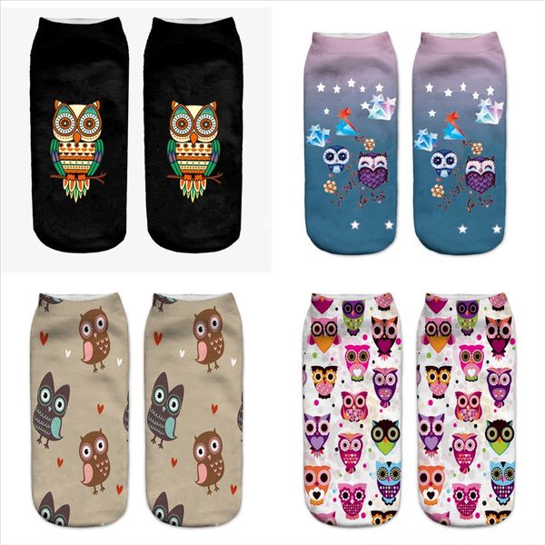

14ziq shoes mens sports cotton five finger striped owl animal print sock business new socks toe casual, Black