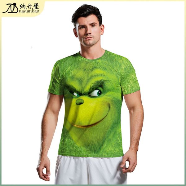 

2020 new t short sve 3d digital printing casual men's menswear, Black