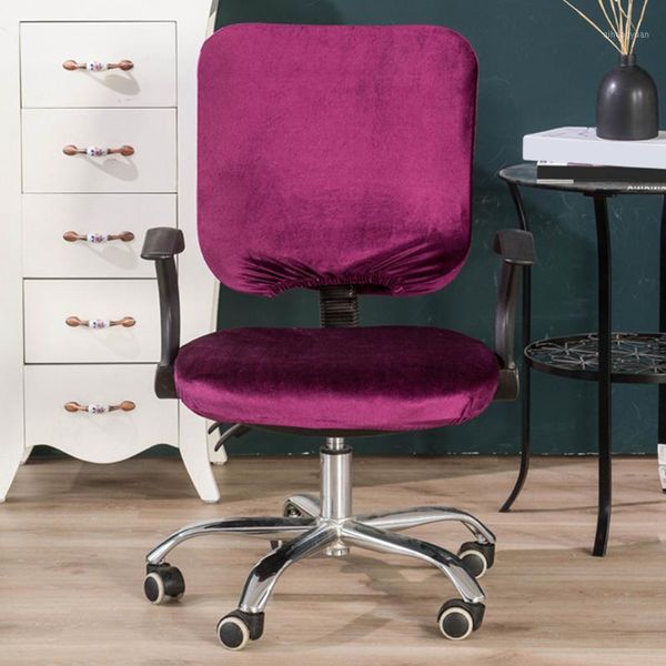 

solid protective stretch universal home office chair cover computer seat elastic split slipcovers washable dustproof soft1