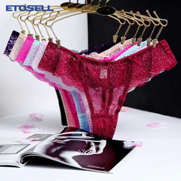 

2019 new lace panties for women transparent thong g string underwear women's seamless tanga pantie female lingerie 10 colors, Black;pink