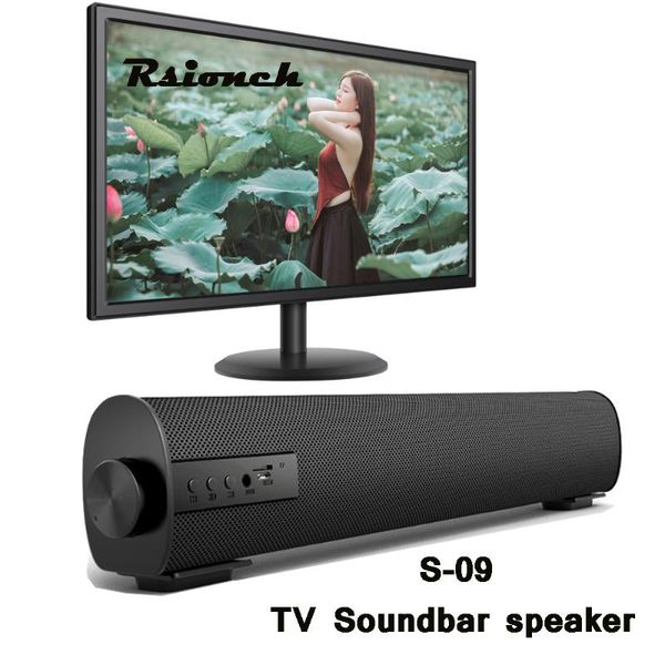 

rsionch s-09 stereo tv sound bar aux tf wired and wireless bluetooth speaker home theater fm speaker surround soundbar for pc tv