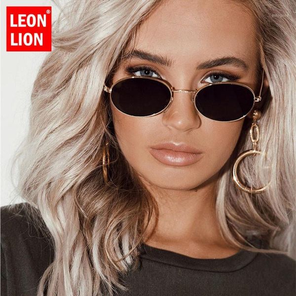

leonlion 2020 vintage sunglasses women alloy mirror classic glasses street beat shopping retro gafas1, White;black