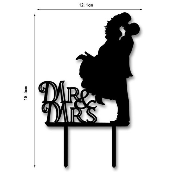 

sale 1pc 18cm acrylic black er engagement sculpture cake decoration party supplies