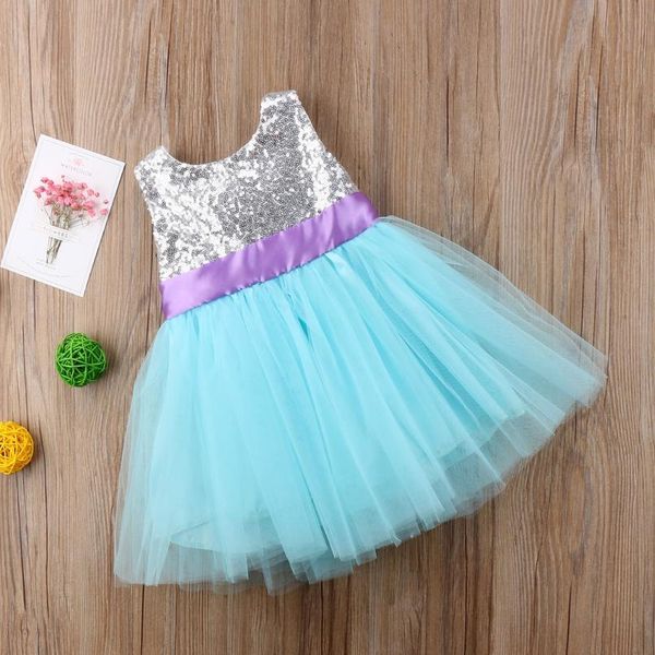 

pudcoco 2019 princess kids baby girls sequins tulle sleeveless dress big bow tutu party wedding dress summer girls sqcosd