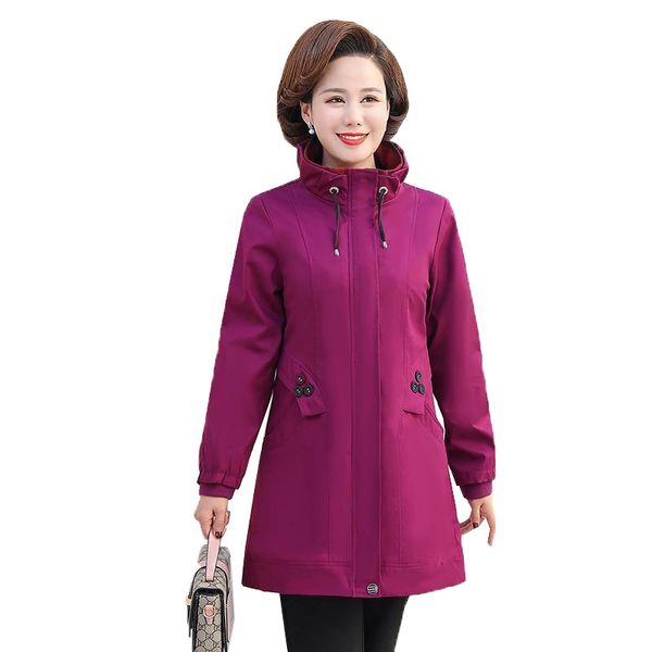 

middle-aged spring new woman coat fashion outerwear of the female mother casual plus size jacket r684 pjfr, Tan;black