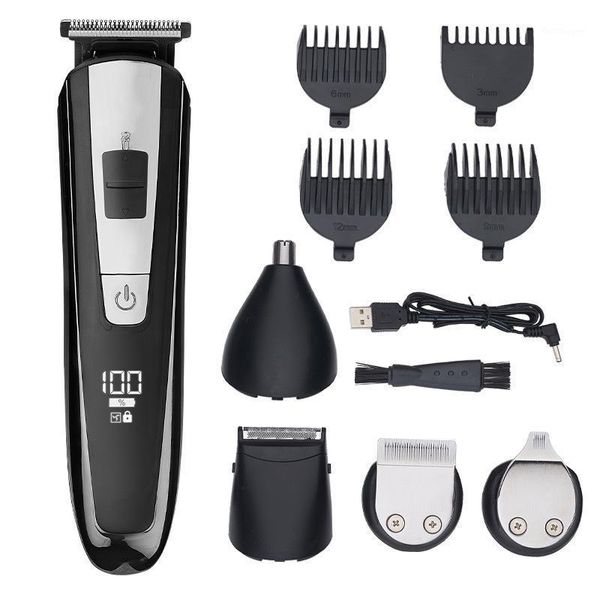 

hair clippers trimmer cordless lcd display electric shaver beard nose ear grooming kit clipper tool barber cutting machine trimer1