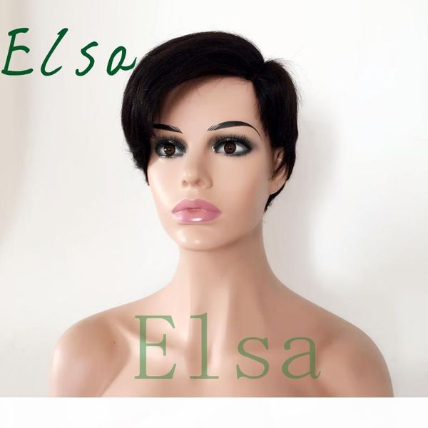 

natural black with for black women short bob silky straight hair wigs with bangs natural black human hair wigs full lace wig front lace wig, Black;brown