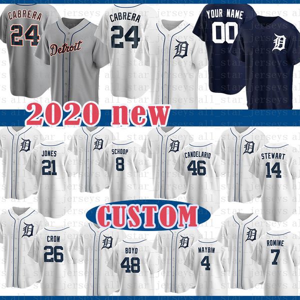 

detroit custom 24 miguel cabrera baseball jersey 23 kirk gibson 44 daniel norris 14 christin stewart 28 niko goodrum 32 michael fulmer, Blue;black