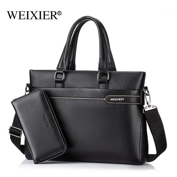 

briefcases 2021 fashion men bag briefcase pu leather handbag business brand computer for teens shoulder bag1