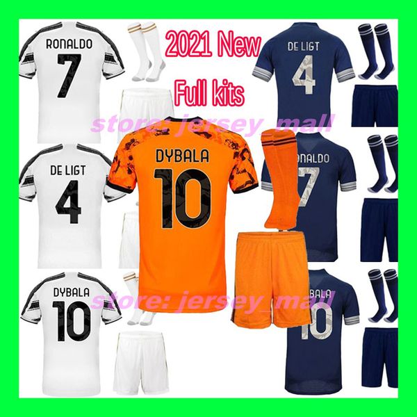 

men's soccer jersey ronaldo dybala morata arthur mckennie football shirt de ligt 20 21 juve men t shirt kit uniforms 2020 2021 away thi, Black
