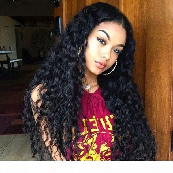 

curly lace wig deep wave 360 full lace hair wigs with baby hair factory wholesale price 360 lace wigs deep wave, Black
