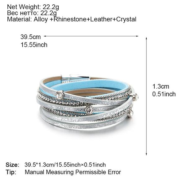 

flashbuy горный хрусталь кожаный браслет для женщин шариков кристалл шарм многослойная браслеты fahsion подарка ювелирных изделий оптовая jl, Golden;silver