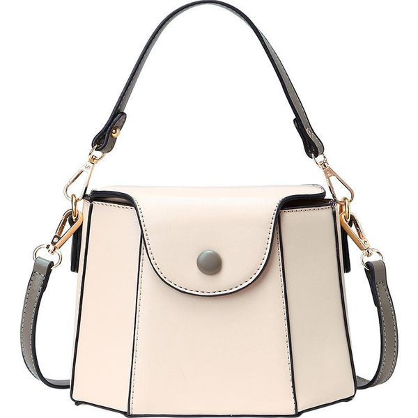 

new style all-match shoulder bucket bag textured girl's messenger bag