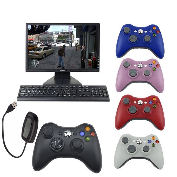 

2.4g wireless controller for microsoft xbox 360 console gamepad joypad game remote controller joystick with pc reciever dhl