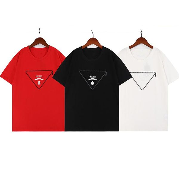 

2022 spring new pattern men's t-shirts women's short sleeves casual fashion brand designers pure cotton classic versatile lovers t, White;black