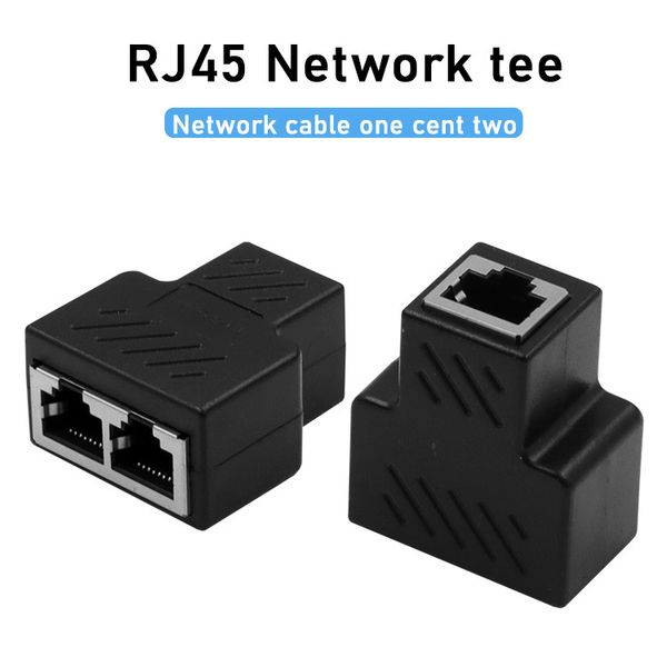 Ein Cent zwei RJ45-Koppler, Ethernet-Kabel, LAN-Anschluss, Inline-Cat7/Cat6/Cat5e-Extender-Adapter