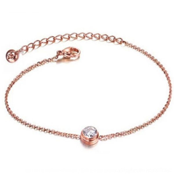 

fhmu3 af3rv titanium steel with jewelry same style braceletthe 18k gold rose bracelet female color gold bracelet korean, Golden;silver