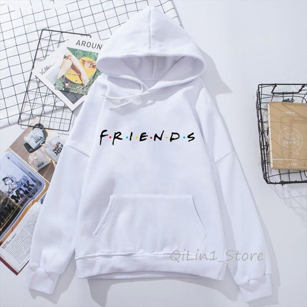 

друзья фуфайки harajuku каваи балахон женщина крышка sudadera mujer лучший друг подарок на день рождения зимней одежды bff streewear толстов, Black