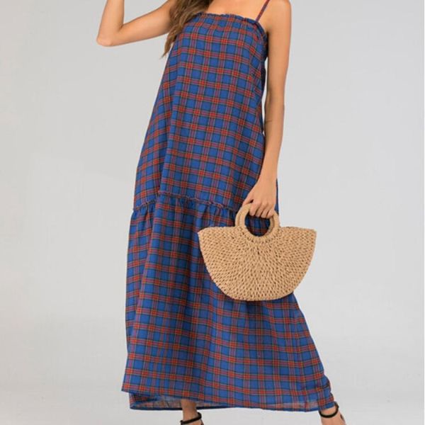 

Temperament Leisure Slim Fit Lattice Sling Dress Size, Black;pink