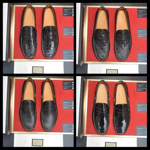 

mens loafers leather moccasin shoes footwear slip on luxury men flat casual shoe car driving boat shoes gommino zapatos 38-44 black