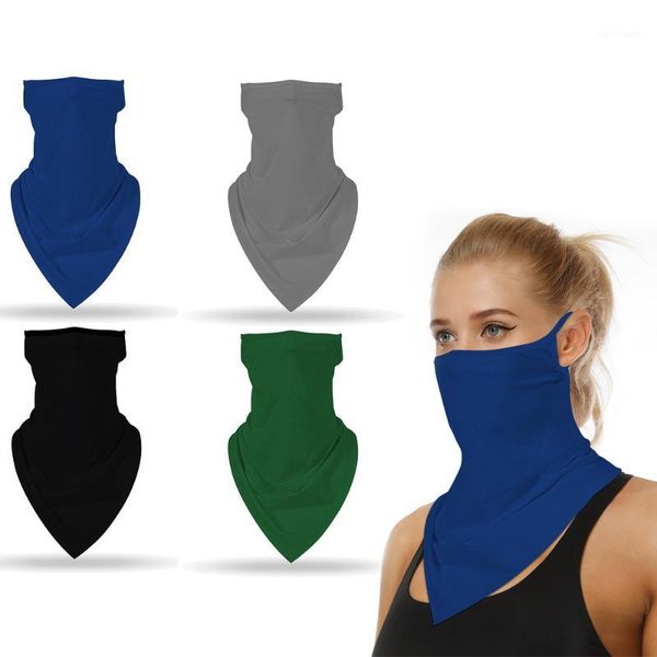 

cycling caps & masks 2021 triangle style anti-uv outdoor bandana hiking scarf sports lugs mouth protection neck gaiters survival scarves1, Black