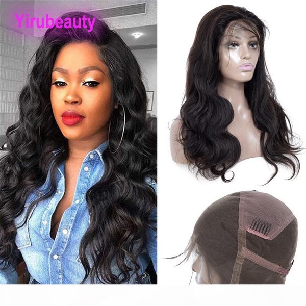 

brazilian virgin human hair 180% density body wave full lace wigs 10-28inch natural color full lace wig with baby hair part, Black;brown