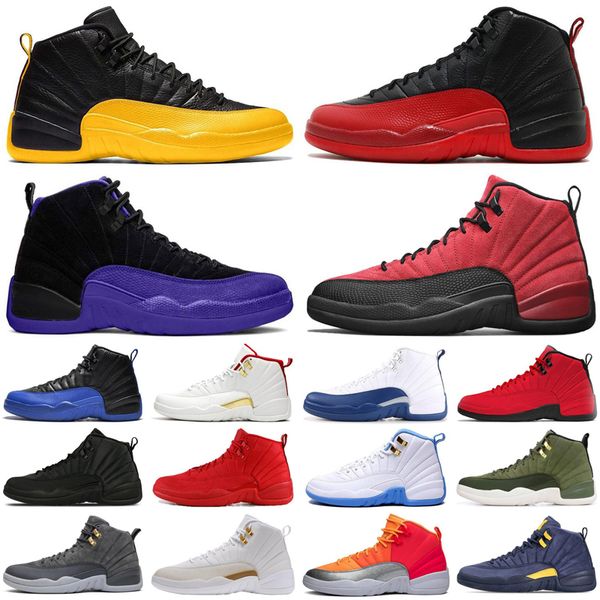 

discount jumpman 12 12s men basketball shoes taxi game royal flu game bulls black mens trainers sports sneakers size 7-13