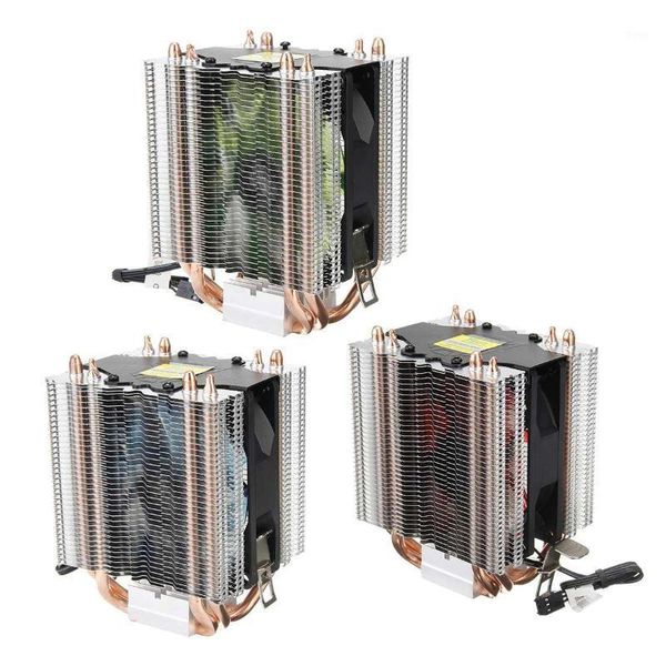 

fans & coolings pc computer cooling fan led 4 heat pipe quiet cpu cooler sink silent water-cooled for computer1