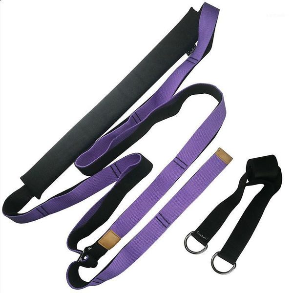 

resistance bands stretching belt yoga aid supplies on the door one-word horse splits leg presses stretches dance soft opening lower waist tr