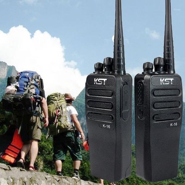 

walkie talkie 16w real power mobile two way dc12v kst k16 10km long range portable fm transceiver with 4000mah1