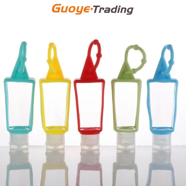 

hand sanitizer bottle shampoo body wash toner bottles silicone sleeve hook bottle mini portable hand washing gel bottle spot t-shaped 30ml