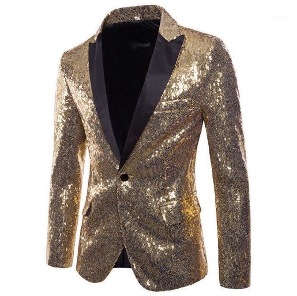 

sequins blazer men suits designs jacket mens stage costumes for singers clothes dance star style dress punk rock gold silver1, White;black