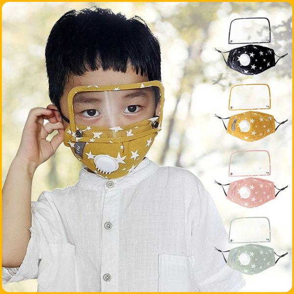 

2 in 1 face masks with breathing valve removable full face eye protective masks for kids dust-proof anti-fog mask with 2 pcs filter