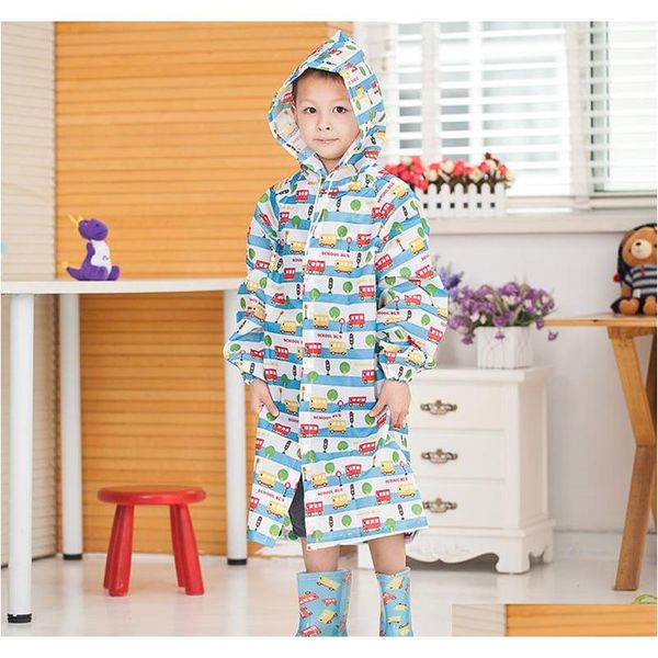 

children raincoat kids cute capa de chuva infantil waterproof japan rain coat cover poncho rainwear hoode qyltus tore2010
