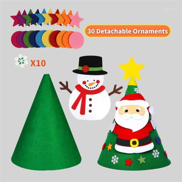 

felt christmas tree christmas party decoration handmade children gift stereo decorative tree (assorted color)1