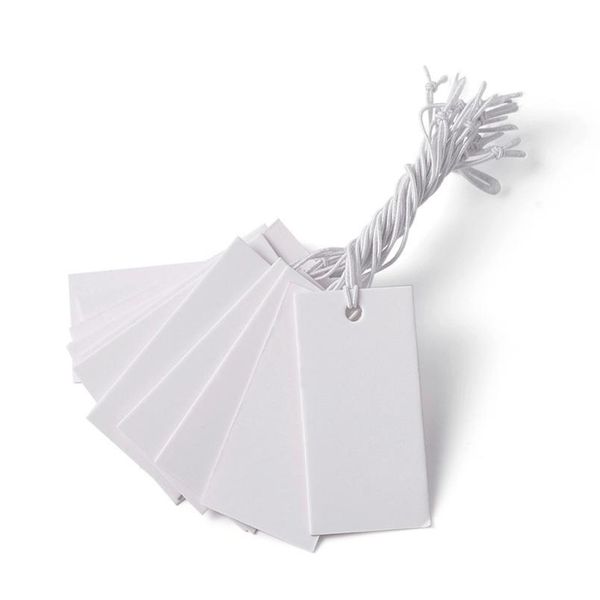 

white paper price cards rectangle for jewelry display 35x18mm whi bbyetm