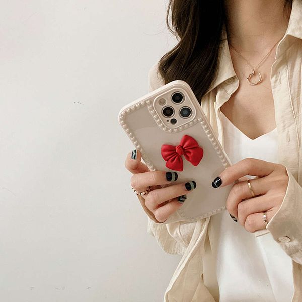 

3japan and south korea silk scarf bow for 12 mobile phone shell vip 11pro silicone xs max bt friend xr creative 8plus all inclusive 7cf1