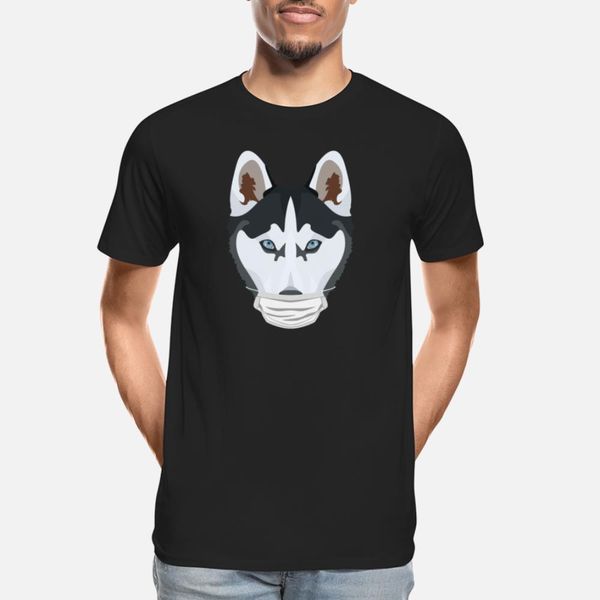 

illustration dog husky with respirator t shirt comic popular custom tracksuit hoodie sweatshirt