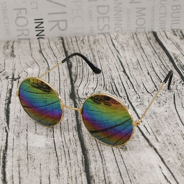 

frame men women retro classic metal prince mirror circle round sunglasses muti-colors optional ing
