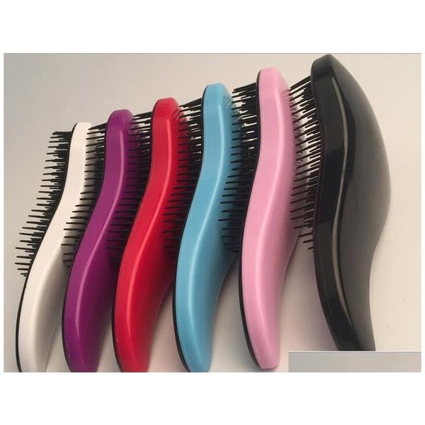 

wholesale magic detangling handle tangle shower hair brush comb salon s tyling tamer tool hairbrush f qylpjb bdehair, Silver