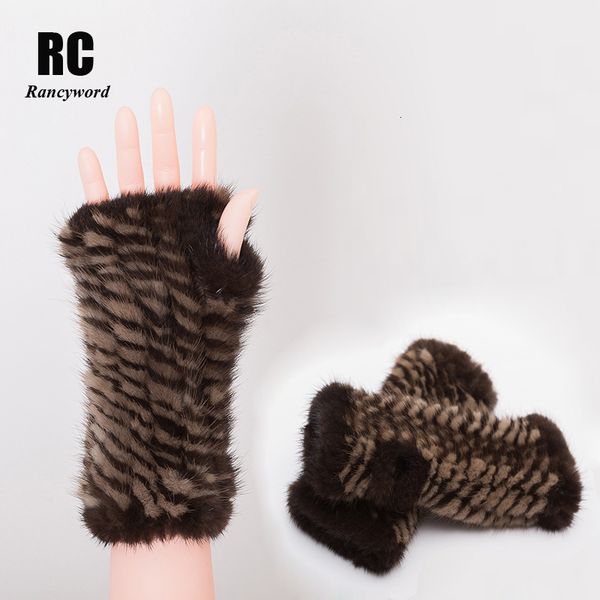 

knitted for [rancyword] winter luxury women good quality fingerless genuine gloves 2020 new wome rc1254