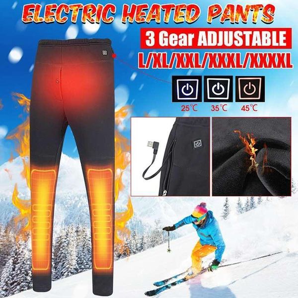 

skiing pants electric heated warm winter outdoor ski heating trousers high waist leggings slim thickened usb charging trousers1