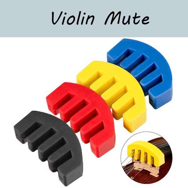 

naomi 2pcs rubber practice violin mute silencer red/black/blue/yellow violin mute for all 4/4 acoustic violin
