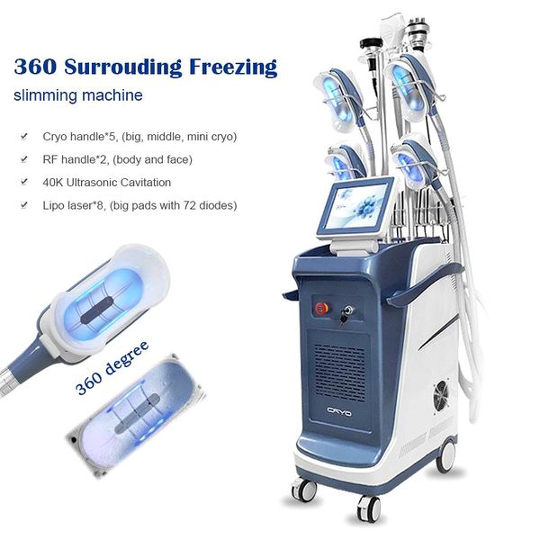

2021 new 360 cryolipolysis machines fat ing slimming lipo laser cavitation rf body slimming cryo lipolysis machines#006