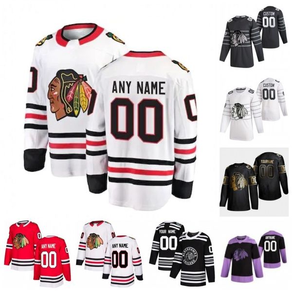 

custom chicago blackhawks ryan carpenter slater koekkoek vinnie hinostroza zack smith nicolas beaudin lucas carlsson 2020 hockey jersey, Black;red