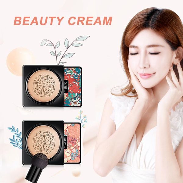 

bb air cushion foundation mushroom head cc cream concealer whitening moisturizing makeup waterproof brighten face base tone 3