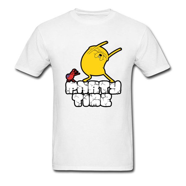 

sport adventure time t-shirt men 2018 latest design comedy comic fan t-shirts gift funny yellow cartoon print t shirt party time