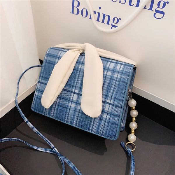 

casual lady crossbody bags women soft pu leather shoulder bags pendant chain handbag striped weave pattern messenger bag