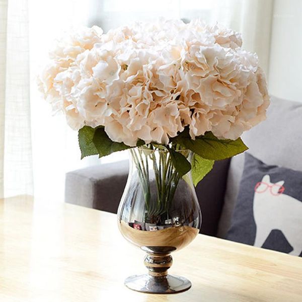 

simulation bouquet 5 heads big hydrangea silk flower bouquet simulation plants table office home l party wedding decoration1